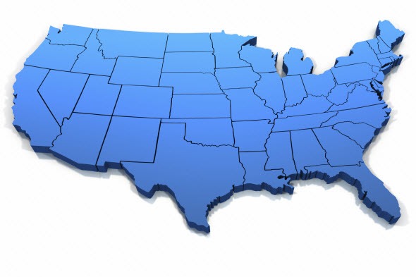 Map of the United States highlighting AF Group brands' ability to write workers' compensation in all 50 states.
