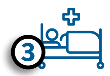 icon of a patient in a hospital bed